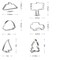 CookieCutter.com 6 Piece Mountain Camping Cookie Cutter Set Campfire, Mountains, Woodland Tree, SUV Military Off Road Vehicle, Metal Shapes Made in USA, Silver